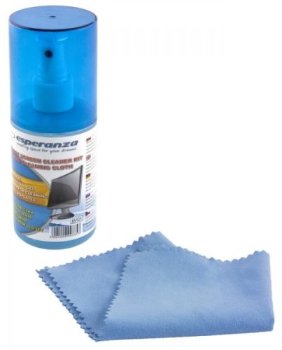 Kit de nettoyage ES121 Esperanza Spray 200ml + Chiffonette en microfibres