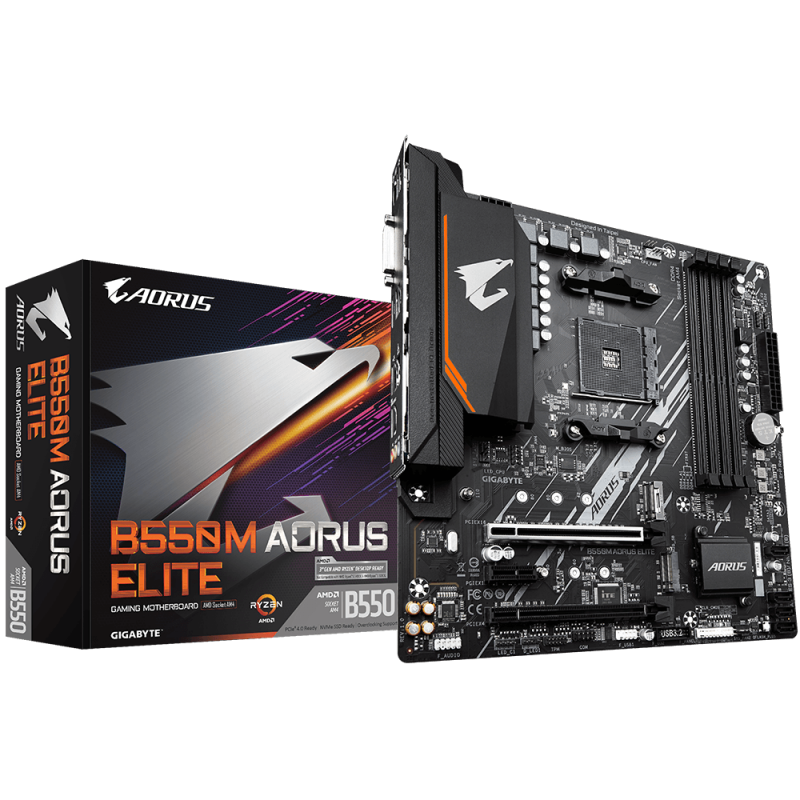 Carte mère Micro-ATX Aorus B550M Elite DDR4 (Socket AM4)