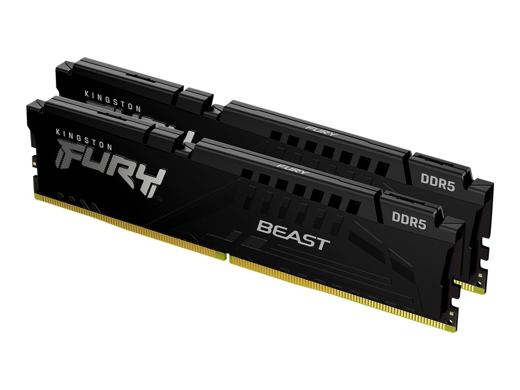 16Go (2x8Go) DDR5 5600Mhz CL40 Kingston Fury Beast Noires KF556C40BBK2-16
