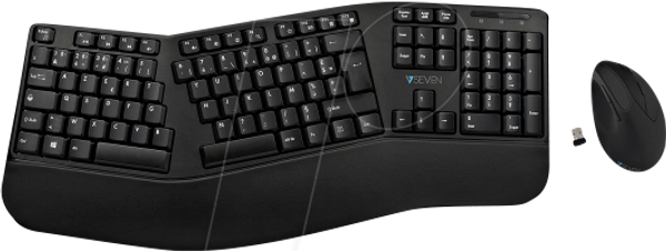 Clavier + Souris Bluetooth Ergonomique Seven