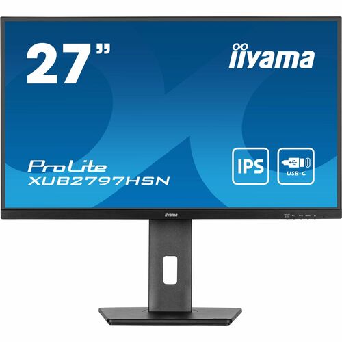Moniteur 27" IIyama XUB2797HSN-B2 avec USB-C dock et RJ45 ( LAN )- Full HD 100Hz Dalle IPS 1 Ms