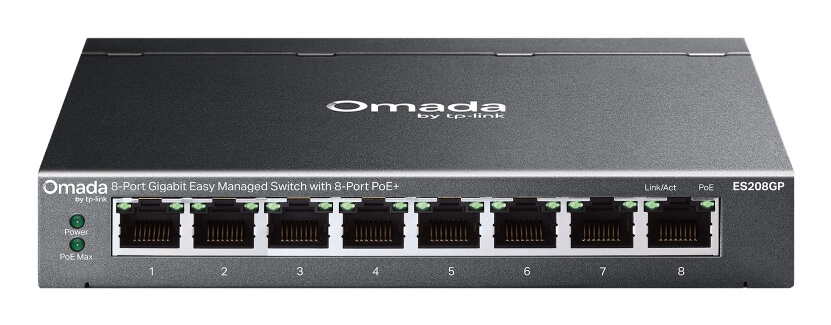 Switch 8 Ports Manageable Tp-Link ES208GP Omada Gigabit POE+