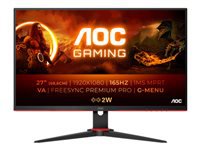 Moniteur 27" AOC Q27G4XF Dalle QHD 180HZ Fast IPS 1MS