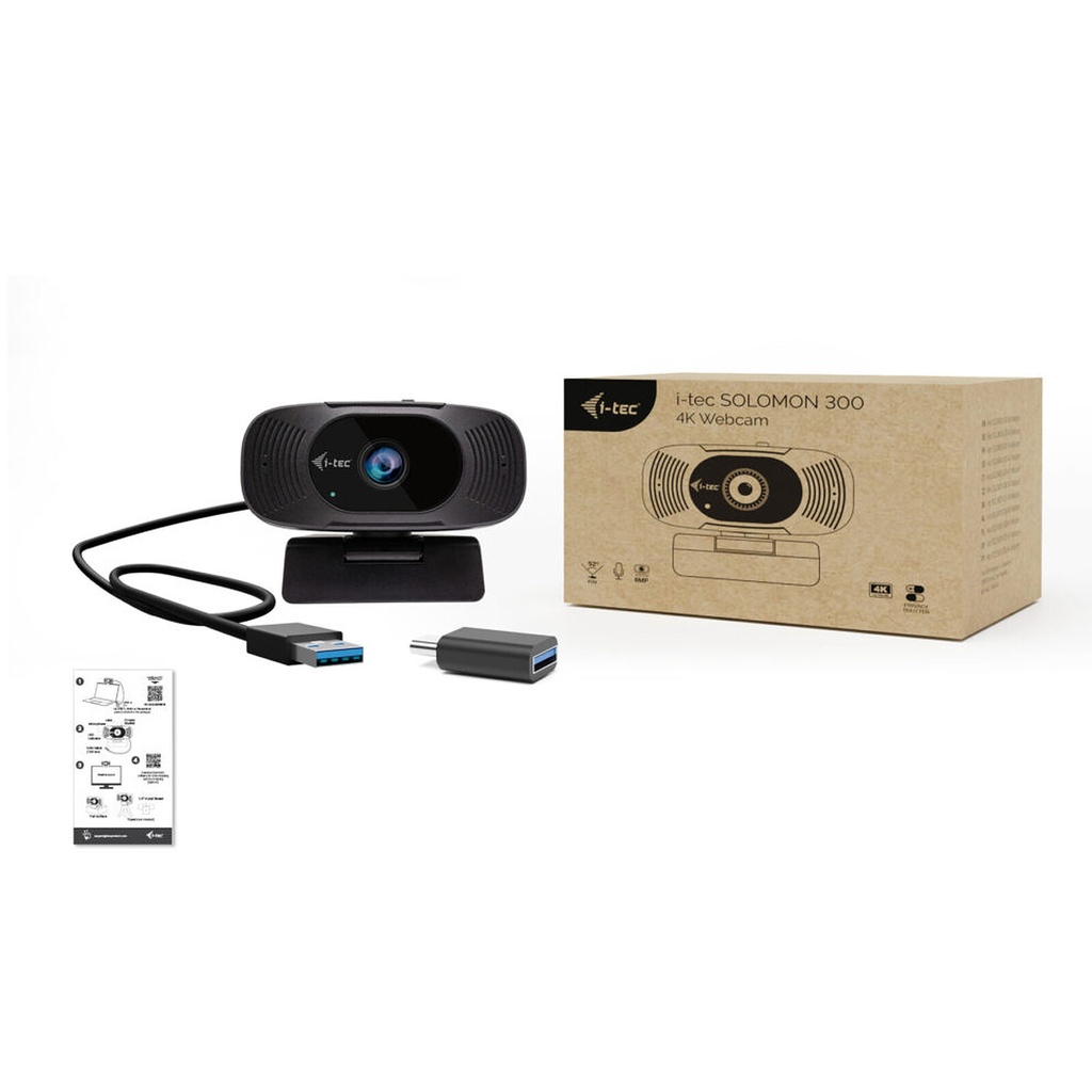 Webcam I-Tec Solomon 300 4K Ultra HD (Noir)