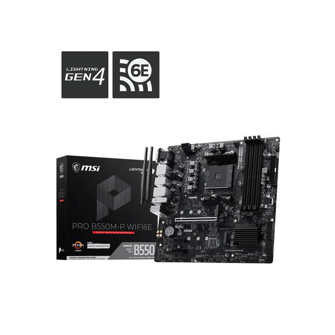 Carte mère Micro-ATX MSI PRO B550M-P WiFi 6E DDR4 (Socket AM4)
