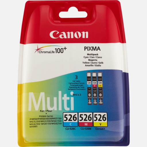 [4541B009] Cartouche Canon Pack CLI-526 C/M/Y