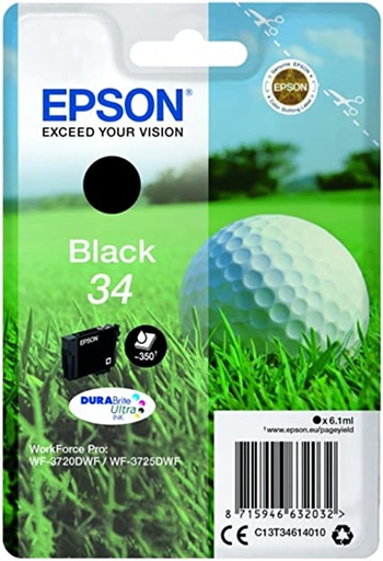 [C13T34614010] Cartouche Epson 34 Noir 350 Pages