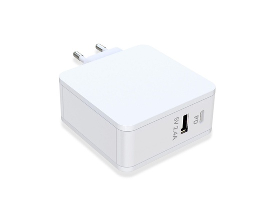 Chargeur Secteur Universel Coreparts USB Type C Blanc Garantie 1 an
