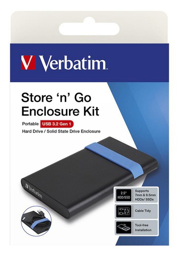[53106] Boitier Externe 2.5" SATA III USB 3.0 Verbatim Store "n" Go Noir