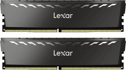 [LD4BU016G-R3200GDXG] 32Go (2x16Go) DDR4 3200Mhz CL16 Lexar Thor Noires