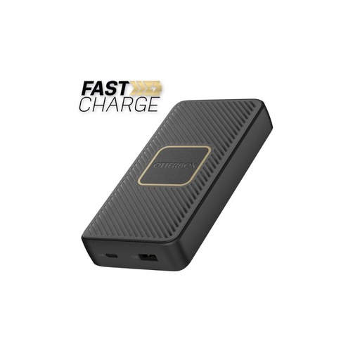 [OTTPOWERB15K18WWIRE] Powerbank à induction Otterbox 15000 mAh USB A et Type C 18W PD + Wireless 10W Noire