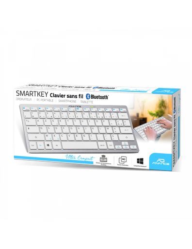 [CLA-BT210FR] Clavier Bluetooth Advance compact SmartKeys (Gris)