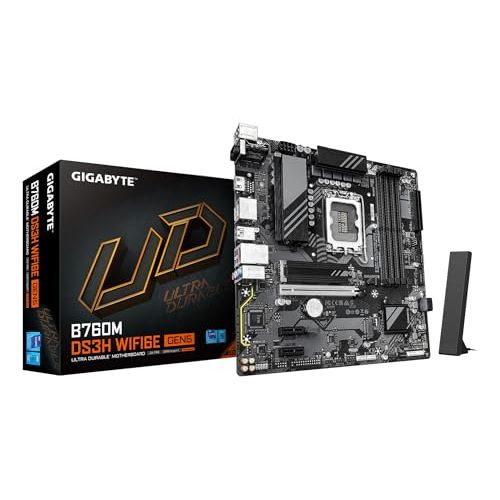 [B760M DS3H WF6E GEN5] Carte mère Micro-ATX Gigabyte B760M DS3H Wifi6E Gen5 DDR5 (Socket 1700)