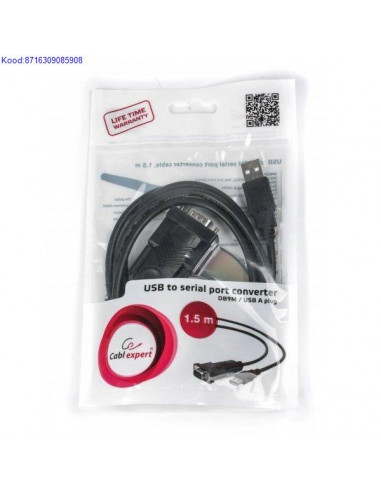 [408875] Câble USB A vers Série M/M DB9/RS232 Cablexpert