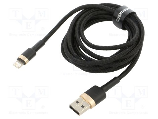 [CALKLF-CV1] Câble USB 2.0 A vers Lightning M/M 2M Baseus Cafule Noir/Or
