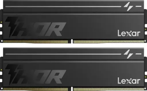 [LD5U08G60C380V-RGD] 16Go (2x8Go) DDR5 6000Mhz CL38 Lexar Thor Noires 2nd Gen LD5U08G60C380V-RGD