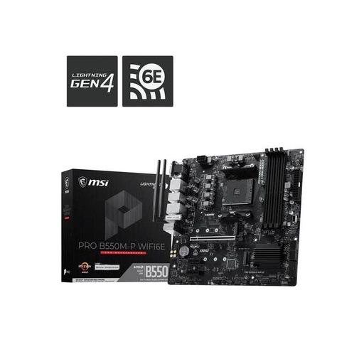 [7C95-202R] Carte mère Micro-ATX MSI PRO B550M-P WiFi 6E DDR4 (Socket AM4)